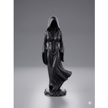 Poply Bizz 3D Poplybizz Gotik Kapüşonlu Kadın Figürü (13 Cm) - Karanlık Siyah Masaüstü Biblo ve Dekoratif Obje