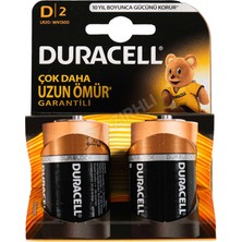 5 Adet Duracell Büyük Pil 2'li