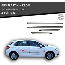 A&G Tuning Cıtroen C4 2010 Üzeri Yan Kapı Koruma Çıtası Plastik + Krom