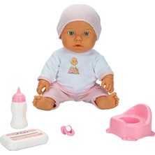 TeknoKapsül Sunman Sesli Bebelou Tuvalet Zamanı Bebek Seti 32 cm - Pembe