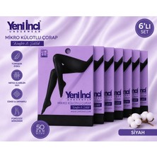 Yeni İnci 50 Den Mikro Külotlu Çorap 6'lıpaket