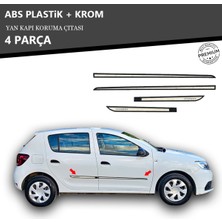 A&G Tuning Dacıa Sandeo Stepway Yan Kapı Koruma Çıtası Plastik + Krom