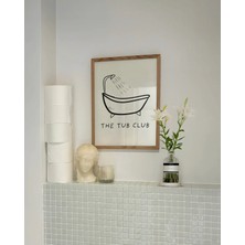 Mikasso The Tub Club, Banyo Posteri, Küvet Banyo Temalı Çerçevesiz Poster Kağıt Çok Renkli Çerçevesiz