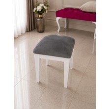 Çınar Mobilya Puf & Bench & Ağaç Üretim & Bej & Makyaj Masası Pufu & Çok Amaçlı