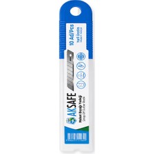 Aksafe 18 mm Yedek Maket Bıçağı Ucu 10’lu Kutu