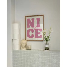 Mikasso Nice Bum, Banyo Posteri, Banyo Temalı Çerçevesiz Poster Kağıt Çok Renkli Çerçevesiz