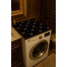 Mikasso Çamaşır Makinesi Kurutma Makinesi Örtüsü Koruma Pedi Makine Matı Kaymaz Yıkanabilir Polyester Beyaz