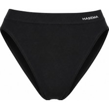 Haşema Siyah Mayo Içi Slip 6074 Polyester-Elastan Düz Desenli Hızlı Kuruyan Kadın Ürünü