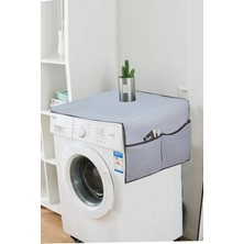 Mikasso Çamaşır Makinesi Koruma Örtüsü 4 Cepli Banyo Düzenleyici Organizer Buzdolabı Örtüsü Depolama Hurç Ku