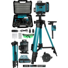 Assur Profesyonel 360° 16 Köşe Otomatik Hizalama Tripod'lu Lazer Metre Hizalama