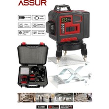 Assur 360° 12 Köşe Otomatik Hizalamalı Yeşil Çizgili Su Terazili Lazer Metre Hizalama