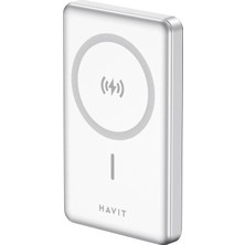 TeknoKapsül Havit PB5203 10.000MAH Magsafe Manyetik Kablosuz Powerbank Ultra Ince 20W, Iphone Uyumlu