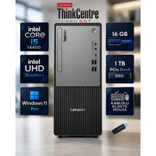Lenovo Thinkcentre Neo 50T Gen 5 Intel Core I5-14400 16 GB Ddr5 1 Tb SSD Windows 11 Pro Mini Tower Masaüstü Bilgisayar Siyah 12UD002CTRRNP02