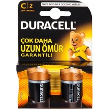 Aydogan's Duracell Alkalin C Orta Boy Pil 2'li Paket