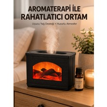 HERŞEYBURDAMODA Aromaterapi Ultrasonik Oda Nemlendirici Ayarlanabilir Sis Çıkışlı