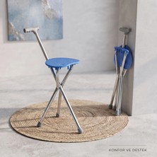 Nevamel® Katlanabilir Baston Sandalye - Oturaklı - 88 cm