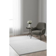 Ayduran Halı Verona 09798E Krem Gri Dokuma Kaymaz Taban Saçaklı Salon Mutfak Koridor Halısı