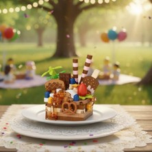 NW NessiWorld LZ-8642 Çikolatalı Pasta 160 Parça Block Oyuncak-Mini Poşet
