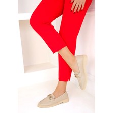 TeknoKapsül Soho Bej Kadın Loafer Ayakkabı 18338