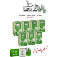 Ahmad Tea Yasemin Aromalı Yeşil Çay 20’li, 7 Paket ve Rakun Kupa