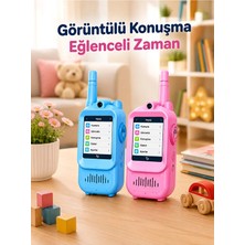 vooka Video Walkie Talkie Çocuk Görüntülü Konuşma Telsizi Şarjlı Kamera ve Fotoğraf Çekebilen 2'li Set