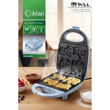 TeknoKapsül Kiwi KSM-2407K Çocuk Waffle Makinesi Kids Waffle Mavi