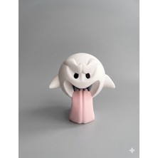 Poply Bizz 3D 3D Baskı Dekoratif Sevimli Hayalet Figürü - Eğlenceli Masaüstü Standı ve Oyuncu Odası Aksesuarı