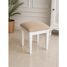 Çınar Mobilya Puf & Bench & Ağaç Üretim & Bej & Makyaj Masası Pufu & Çok Amaçlı