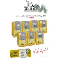 Ahmad Tea Limon ve Zencefil Karışık Bitki Çayı 20'li, 7 Paket ve Rakun Kupa
