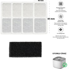 Mikasso Su Pınarı Aktif Karbon Yedek Filtre 4 Adet (Dugie Lotte Su Pınarı Uyumlu) Beyaz