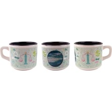 Palto Tasarım Kişiye Özel Terazi Burcu Tasarımlı Beyaz Burc Kupa - Hediyelik Kupa Fincan Mug
