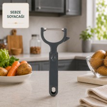 Ince Sebze Soyacağı Paslanmaz Çelik Bıçaklı Şeffaf Koruma Kapaklı Çürük Temizleme Uçlu Ergonomik Plastik Soyacak Patates Havuç Salatalık Meyve Soyucu Sariva Home