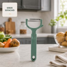 Ince Sebze Soyacağı Paslanmaz Çelik Bıçaklı Şeffaf Koruma Kapaklı Çürük Temizleme Uçlu Ergonomik Plastik Soyacak Patates Havuç Salatalık Meyve Soyucu Sariva Home