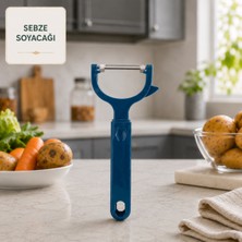 Ince Sebze Soyacağı Paslanmaz Çelik Bıçaklı Şeffaf Koruma Kapaklı Çürük Temizleme Uçlu Ergonomik Plastik Soyacak Patates Havuç Salatalık Meyve Soyucu Sariva Home