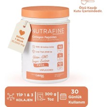 Nutrafine Bovine Collagen Doğal %100 Çifte Hidrolize Tip 1 ve Tip 3 Klinik Çalışmalı Kolajen Peptitler 300 gr.
