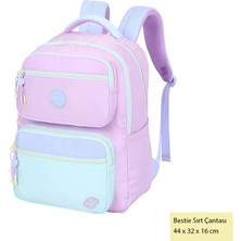 Marshmallow Bestie Okul Sırt Çantası - Pastel, Çok Bölmeli Çocuk Çantası