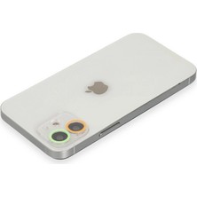 Aydogan's Apple Iphone 12 Renkli Kamera Lens Koruma Cam - Turuncu-Yeşil