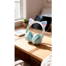Mo Dou Pro Rgb Işıklı Kedi Kulaklı Bluetooth Kulaklık Çocuk Tablet Telefon Bilgisayar Uyumlu Kablosuz Kulaklık