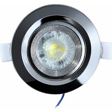 Huzur Elektrik Pc Krom Kasa 5W (Beyaz Işık) Yuvarlak Spot Hs 1211