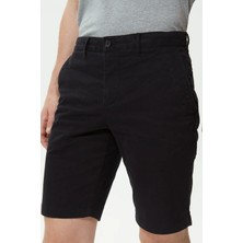 Lacoste Men's Slim Fit Organic Cotton Bermuda Black Shorts Erkek Dar Kesim Pamuk Bermuda Şort Siyah
