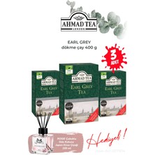 Ahmad Tea Early Grey 3 Paket Dökme Çay 400 G ve Oda Kokusu