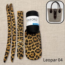 Oxford İplik Çanta Seti 04 - Leopar