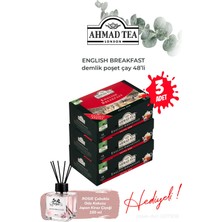 Ahmad Tea English Breakfast Demlik Poşet 3 Paket/48'li ve Oda Kokusu
