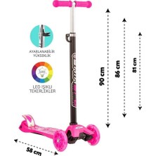 Belle Fusion Mey Ithalat® Torutoys Maxi Twist Işıklı Scooter Pembe