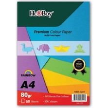 Herboy A4 Renkli Fotokopi Kağıtı 50'li Paket