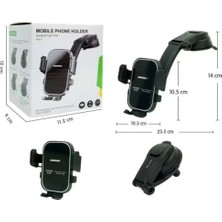 Belle Fusion Mey Ithalat® Torpido Üstü Vakumlu Araç Telefon Tutucu Ayarlanabilir Uzun Kollu