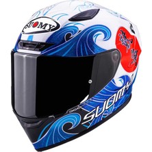 Suomy Track-1 Kask Waves Beyaz