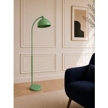 Avizade Nebula Yeşil Metal Premium Tasarım Hareketli Başlıklı Ayaklı Lambader Retro Şapkalı Dekoratif Zemin Lambası Modern Salon Oturma Odası Köşe Aydınlatma E27 Duy Uyumlu