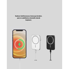 Belle Fusion Mey Ithalat® 15W Araç Telefon Tutucu Kablosuz Hızlı Şarj Özellikli