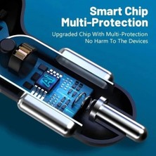 Belle Fusion Mey Ithalat® 6 Portlu Hızlı Araç Şarj Cihazı – 4 USB + 2 Type-C Çıkışlı Dijital Göstergeli Oto Şarjı